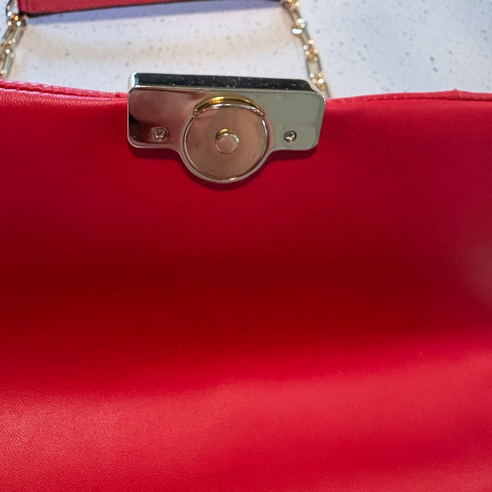 Michael Kors Red Quilted Crossbody Bag - Picture 8 of 11